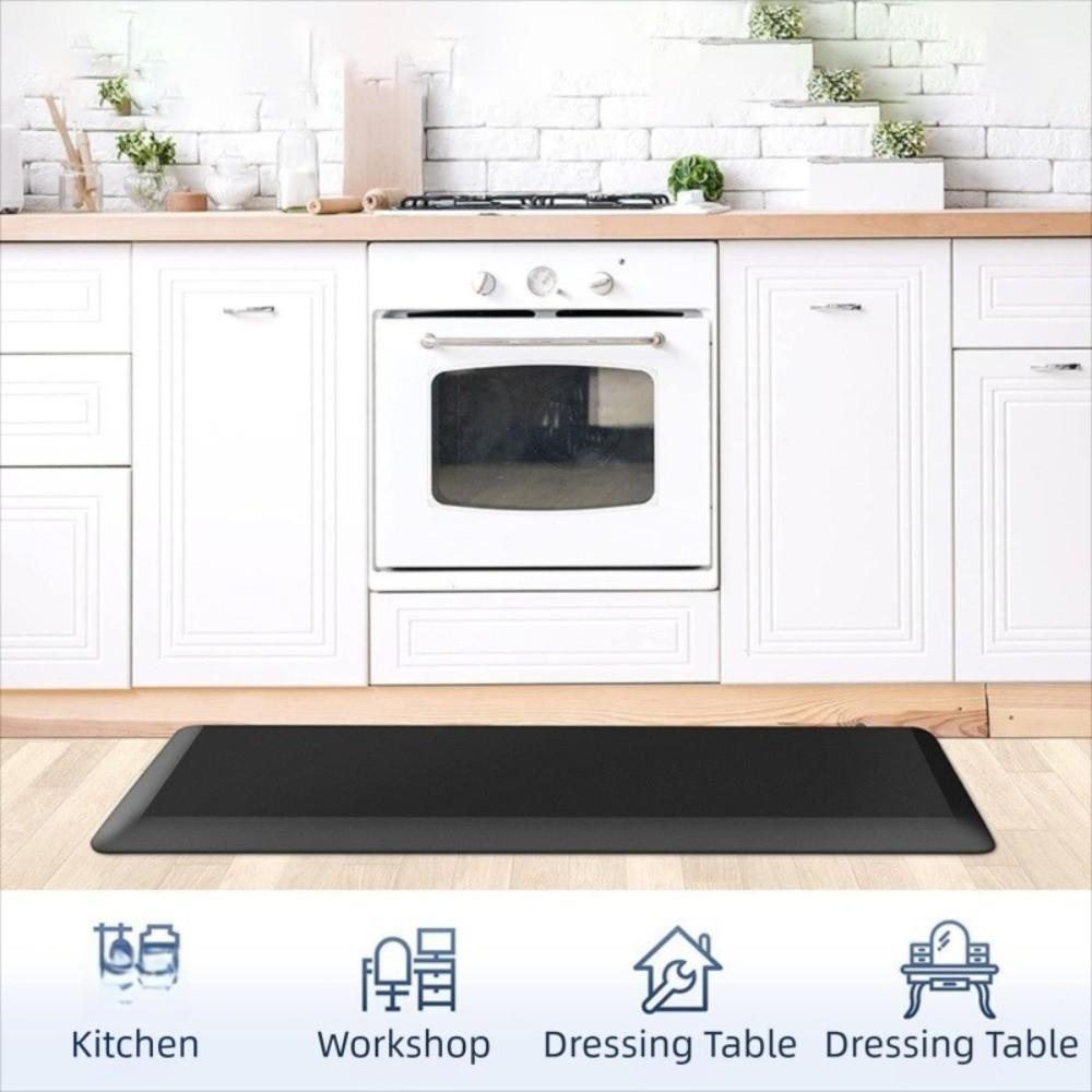 Durable Waterproof Kitchen Mat Cushioned Stain Resistant Anti Fatigue Mats Washable PVC Household Floor Mat Office