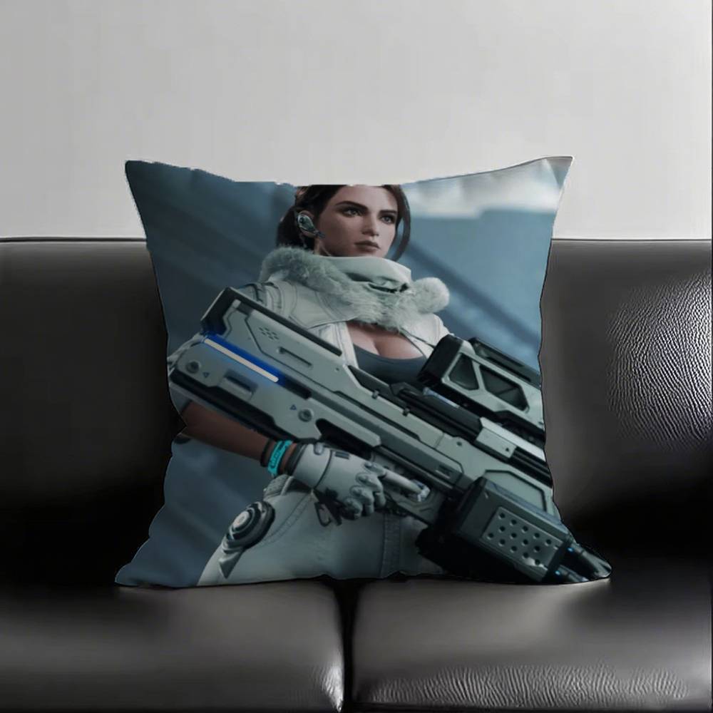 1pc The First Descendant Game Pillow Case Fashion Square Pillowcase Bedroom Sofa Room Ins Decoration Leisure