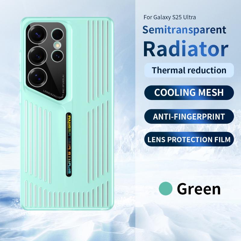 

Роскошный однотонный матовый противоударный чехол для телефона с теплоотводом для Samsung S25 Ultra Plus S23 S22 S24 Ultra бампер задняя крышка Galaxy S22 Ultra 5G зелёный
