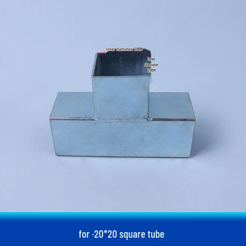 Galvanized Steel Wrought Iron Connector: Two/Three-Way Swivel Right Angle for Square Tubes.