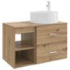 Bathroom Furniture Set 2 Pcs Artisan Oak Wood Based Material