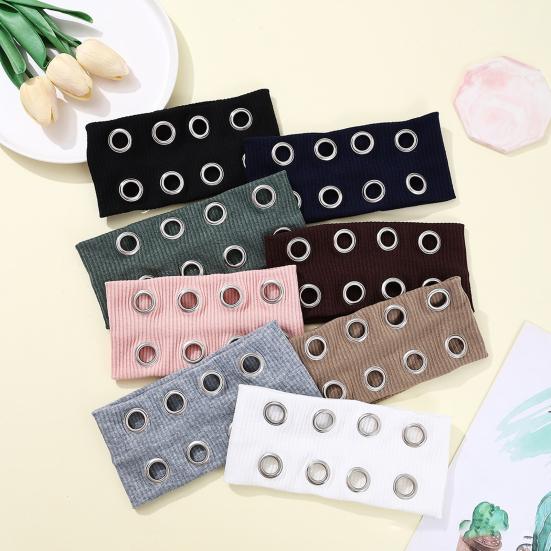 Women Hair Band Punk Style Rock Stretch Headband with Hollow Eyelets Aesthetic Design Hair Accessories