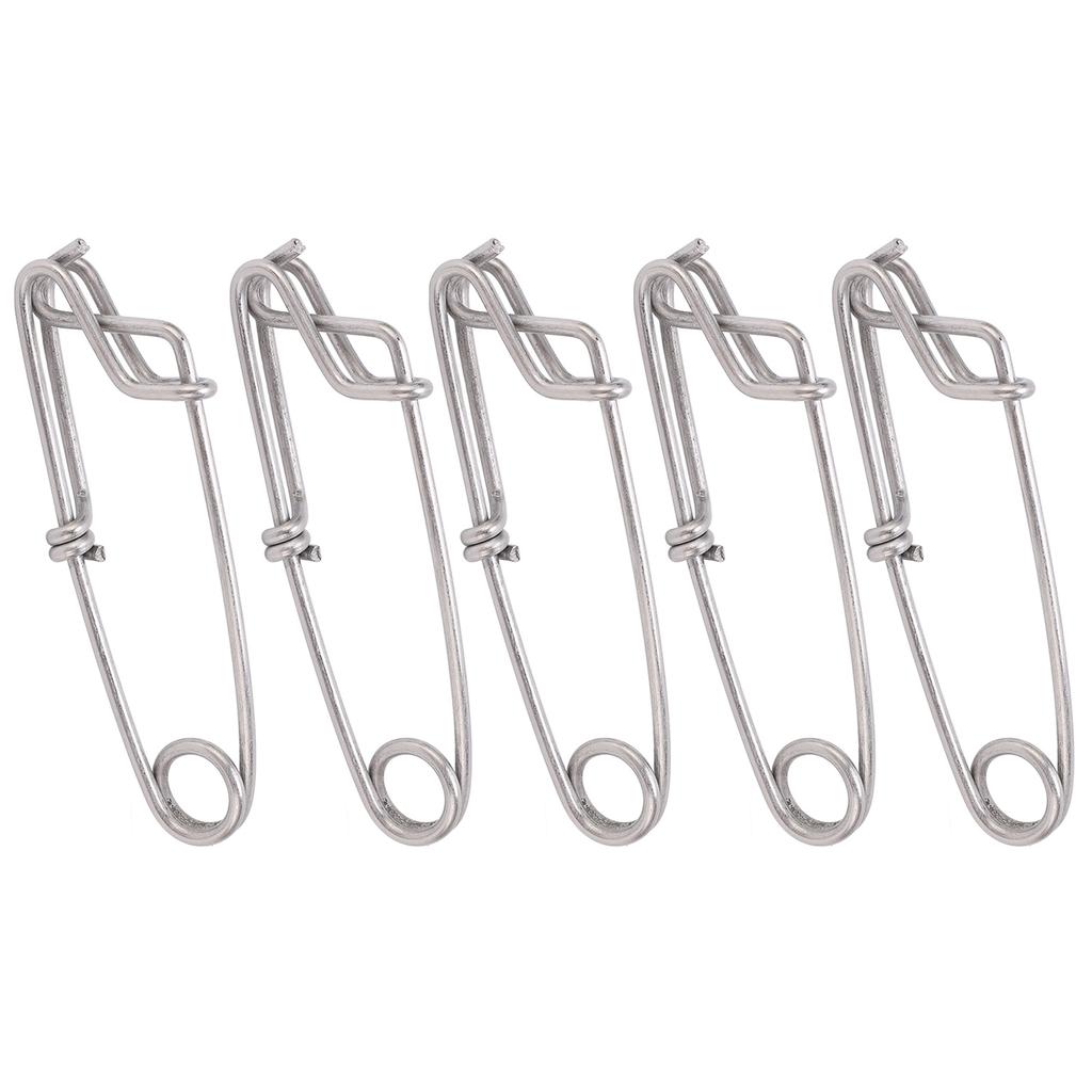 5pcs/set Longline Snap Clip Corrosion Resistance Float Line Tuna Clip for Ocean Fishing3.5x125mm