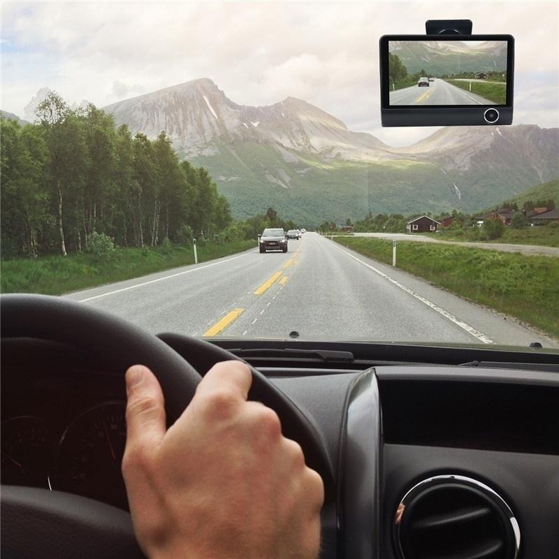 Night Vision Car DVR Camera Car Cameras Lens 4.0 Inch Dual Lens Camera 1080P Video Recorder Dash Camera DVR with 3 Camera