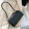 New Simple Shoulder Bag For Women PU Leather Armpit Bag Solid Color Lady Handbag Casual Girls Small Square Bag