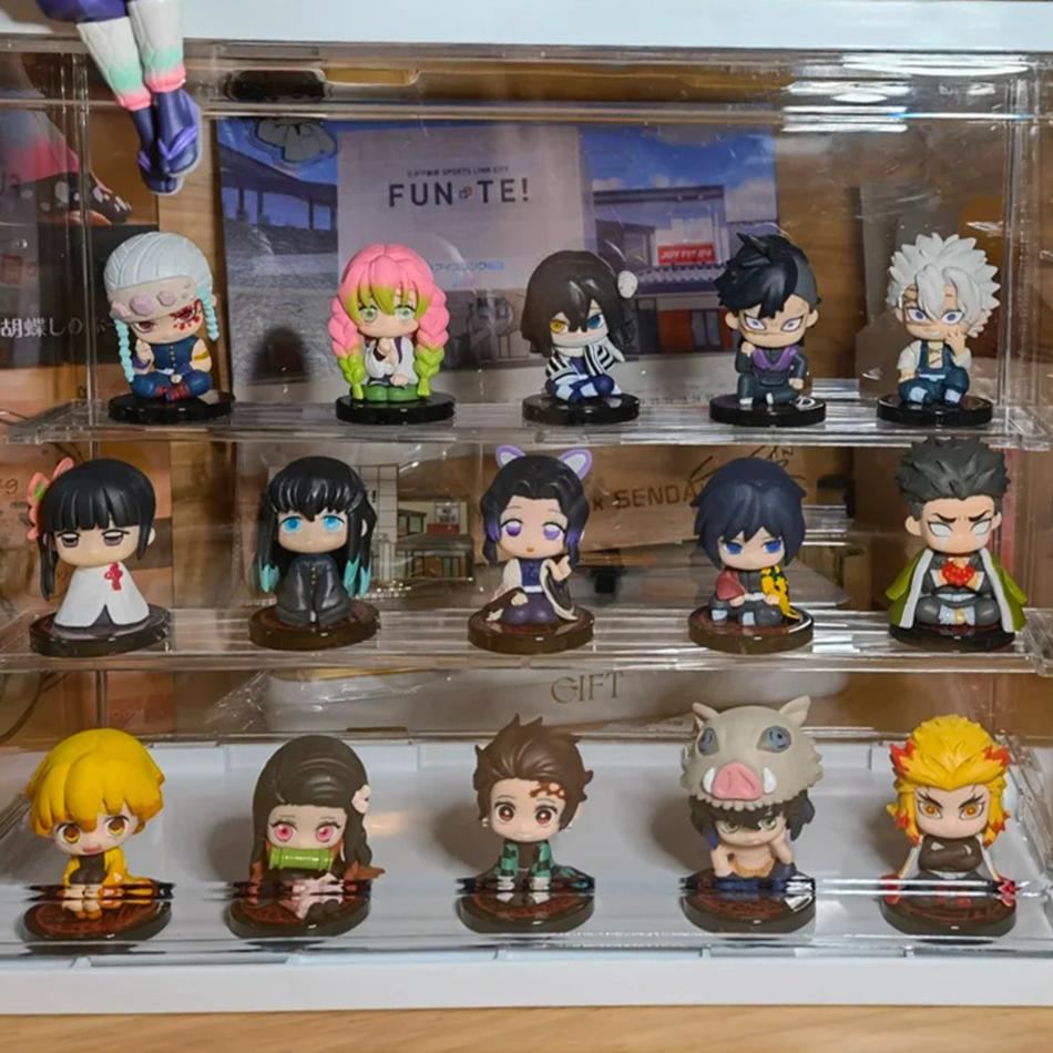 5 Style/Set Q Version Demon Slayer Sitting Ghost Doll Tanjiro Nidouzi Inosuke Zenizu Figure Action Figure Movie Model Toys Doll