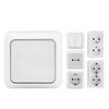 White Wall Switch Wall Surface Mount Power Socket Modern Button Light Switch