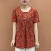 Summer Womens Casual Plus Size Printed Tunic Top Daily Top