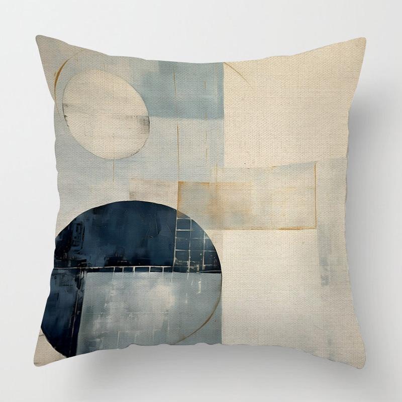 Home Decor Abstract Circles Geometric Pillow Covers Pattern Cushion Cover Suitable For Sofa Bedroom Car Pillow Cover