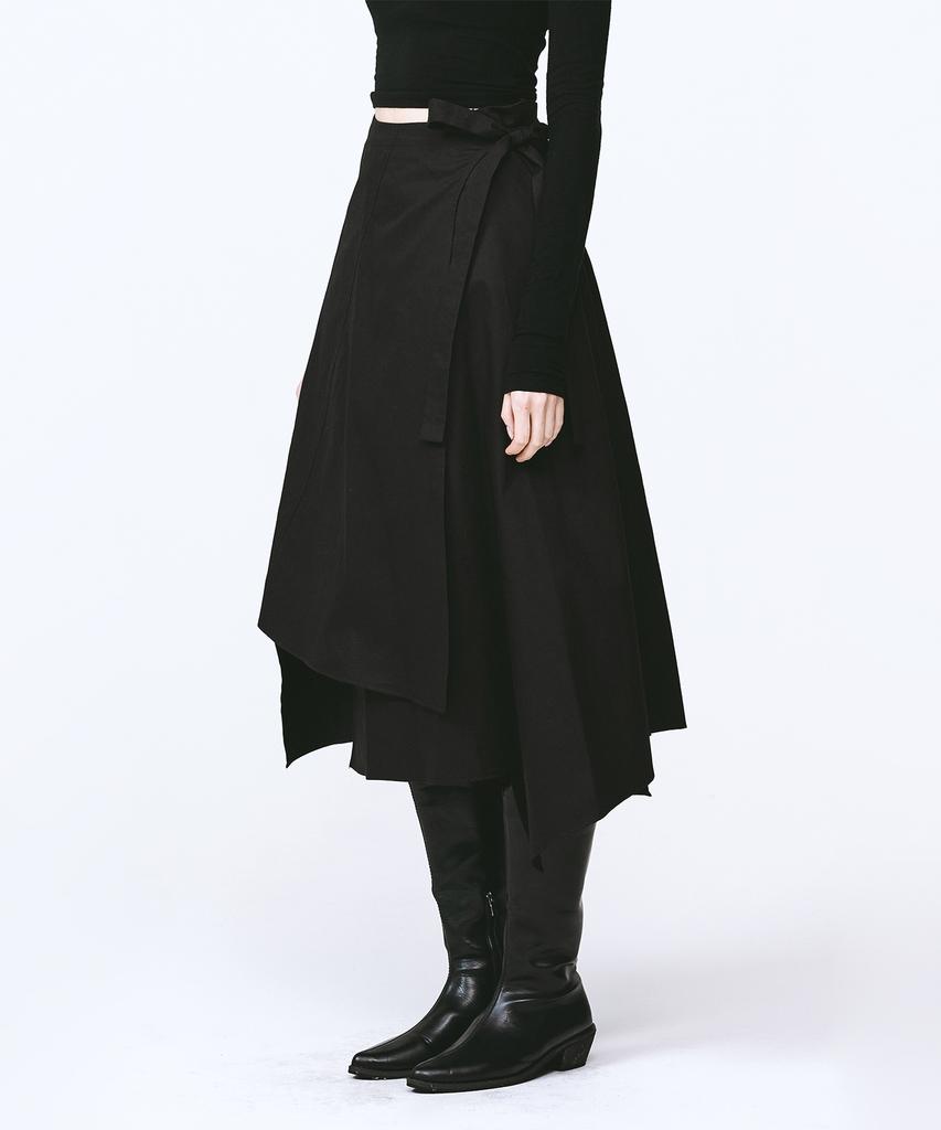 Monophobia Asm Cotton Wrap Skirt Black Cotton Wrap Skirt Black