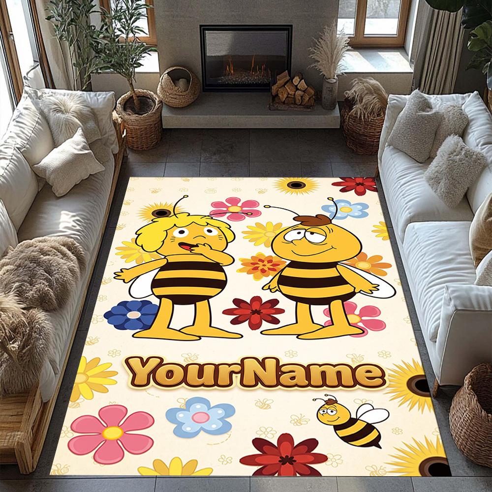Biene Maja Customize Your Name Area Rug Perfect for Foyer Kitchen Balcony Dining Room Anti-slip Rug Office home decor