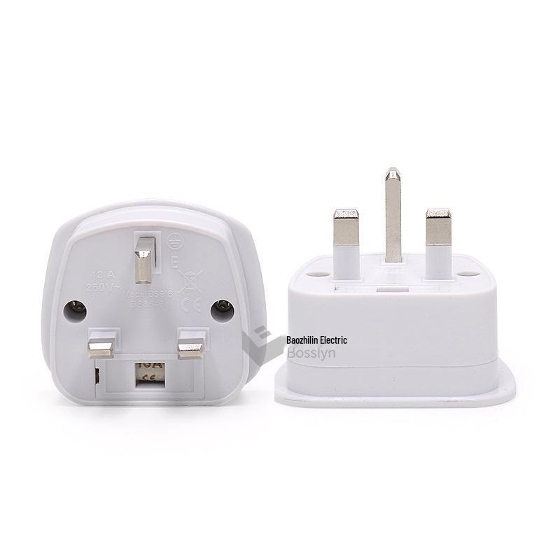 10A British to Chinese 3-Pin Plug Converter
