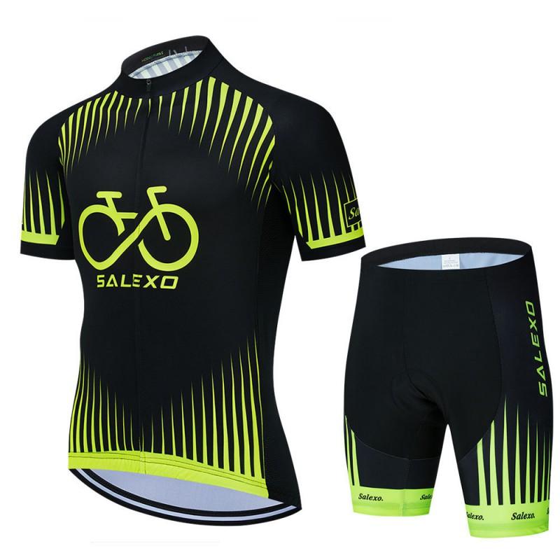 Erkek Bisiklet Forması Seti Kısa Kollu Bisiklet Kıyafeti Nefes Alabilen Performans Giyimi