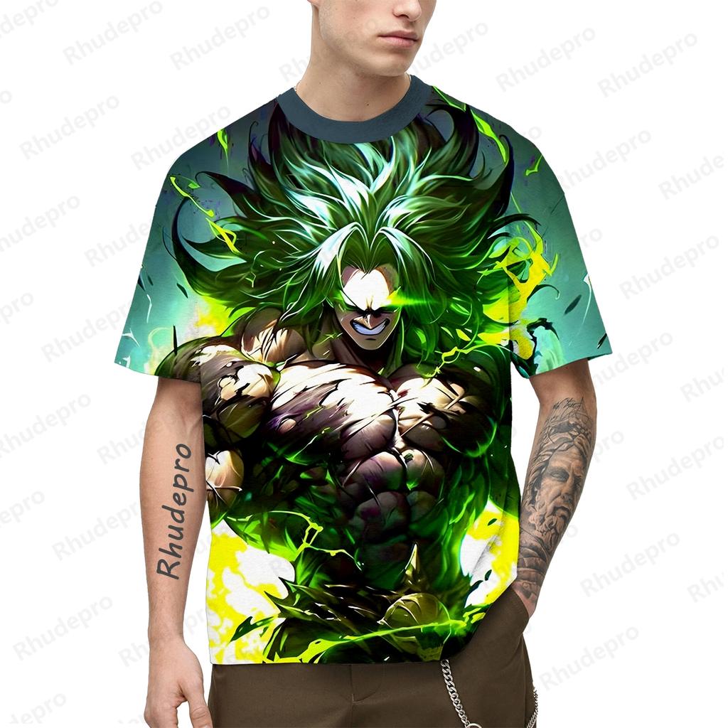 2024 Summer Men New Hot Anime Goku Vegeta All Over Print Cosplay Men Street T-Shirts Unisex Top Short Sleeve