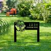Custom Iron Garden Stakes House Numbers Outdoor Decor Lawn Sign Metal Yard Art
