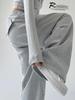 Unisex Gray American-Style Sweatpants: High-Waisted, Straight-Leg, Loose-Fit, Casual, Cargo, Perfect for Spring, Autumn, and Winter.