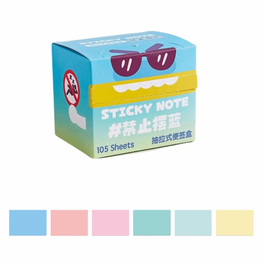 Perlmuttfarbene Ausziehbare Haftnotizen Kawaii Quadratisches Schreibblock Tragbare Cartoon-Notizblöcke Tagebuch