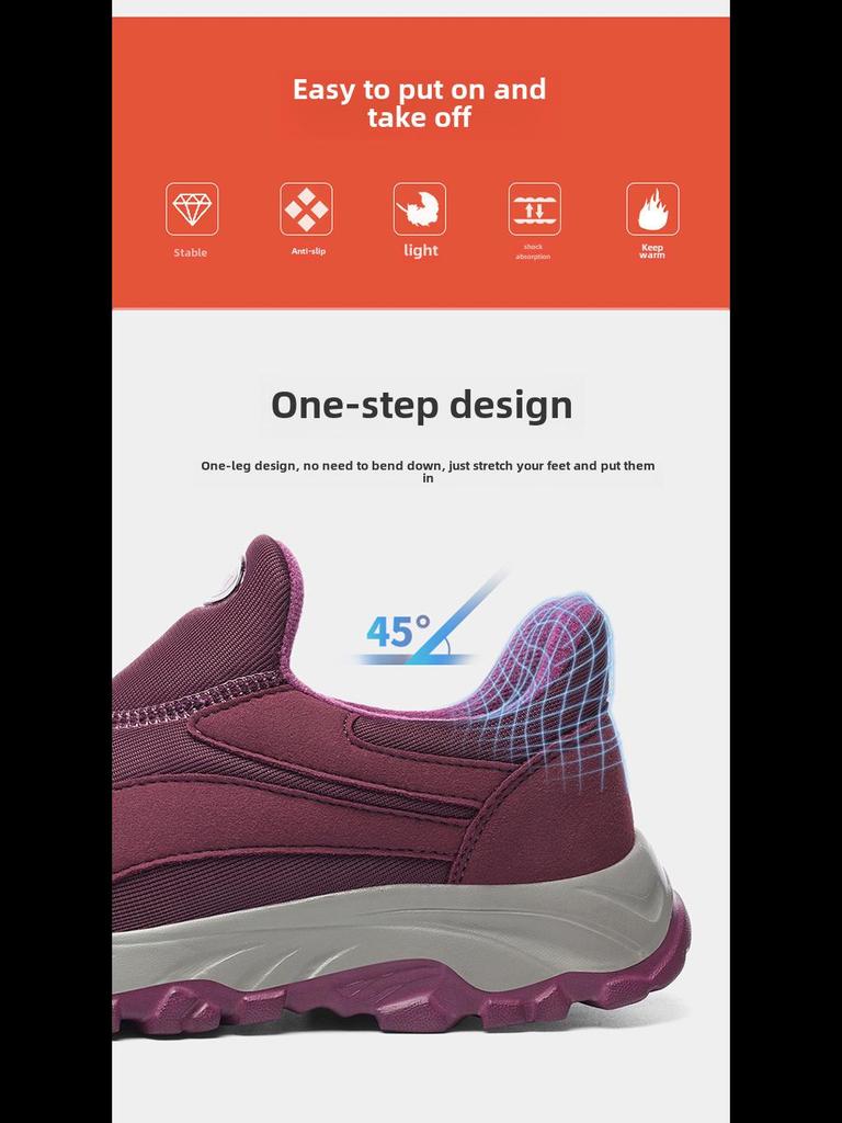 2024 Jesienne wygodne buty: Miękka Podeszwa Buty do Chodzenia dla Osób w Średnim i Starszym Wieku, Męskie i Damskie Ciepłe Pogrubione A110