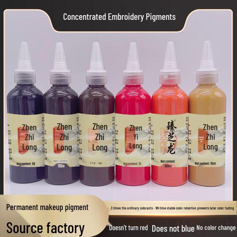 Beauty M Color VV Eyebrow & Lip Embroidery Tattoo Ink - Liquid Water-Resistant Cosmetic