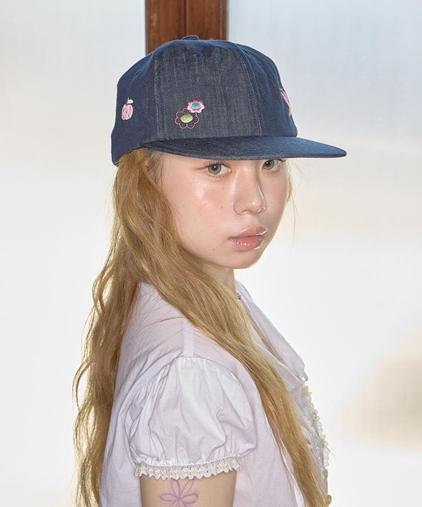 Kiibi Kitsch Washed Denim Cap Navy