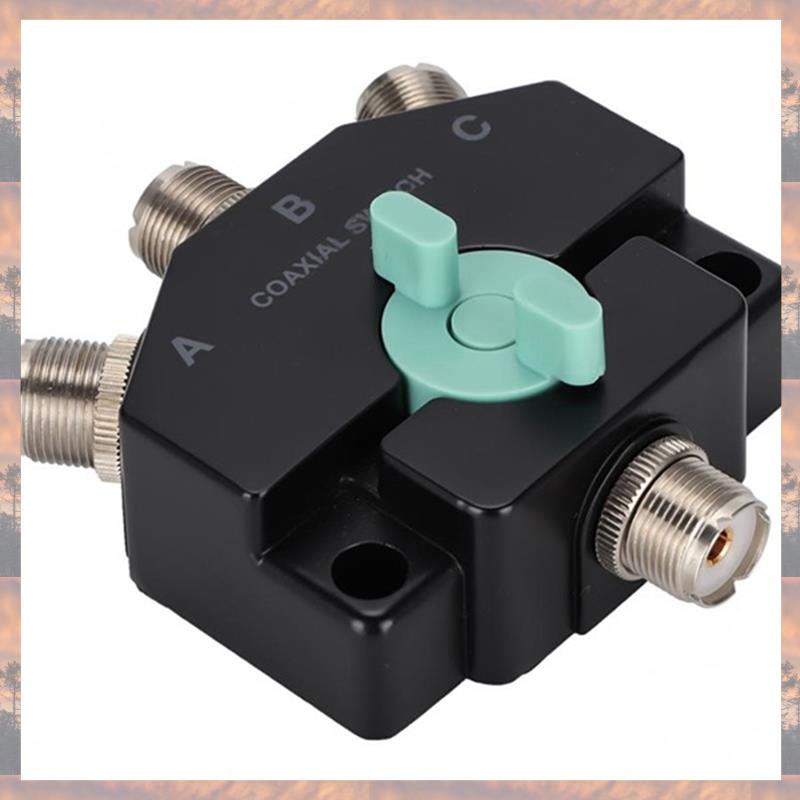 2025 Trend 1 Piece CO-301 Wideband Coax Switch 3 Port Antenna Repeater Heavy Duty M-J Manual Aerial Short-Wave Base Adapter For