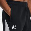 Under Armour Curry Splash Color Block Fleece Mid Rise Casual Shorts Men Shorts Black 1380328-001