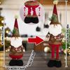 1pc Merry Christmas Decor Scalable Leg Snowman Dolls Figurines Christmas Gift For Kids Plush Elk Santa Doll Model Table Ornament