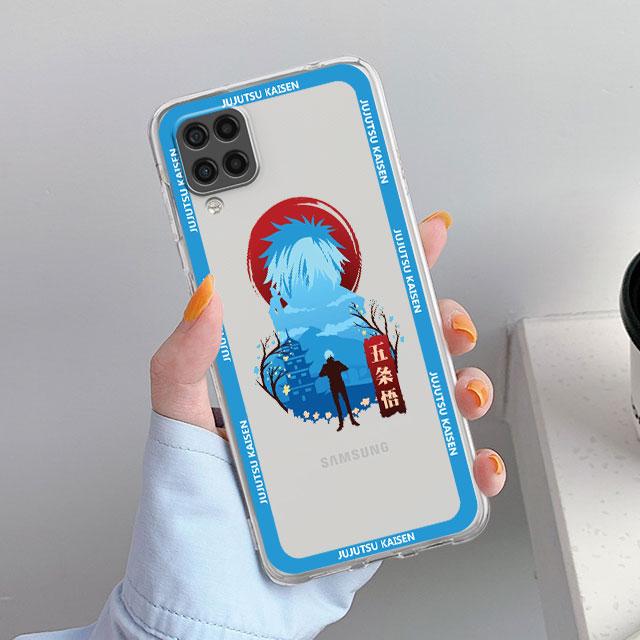 

Прозрачный чехол для Samsung Galaxy A52 A12 A51 A32 A21s A71 A32 A22 50 A70 A31 A72 5G, чехол для телефона Genshin Impact Jujutsu Kaisen Coque Samsung A71 5G