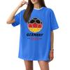 Women's Fashion Short Sleeve Soccer Print T-Shirt
