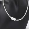 [Osjarak] Women's Ugly Rice Pearl Point Silver 925 Classic Necklace