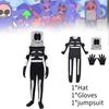 Unisex Halloween Cosplay Skeleton Jumpsuit For Creative Stage Performances And Events