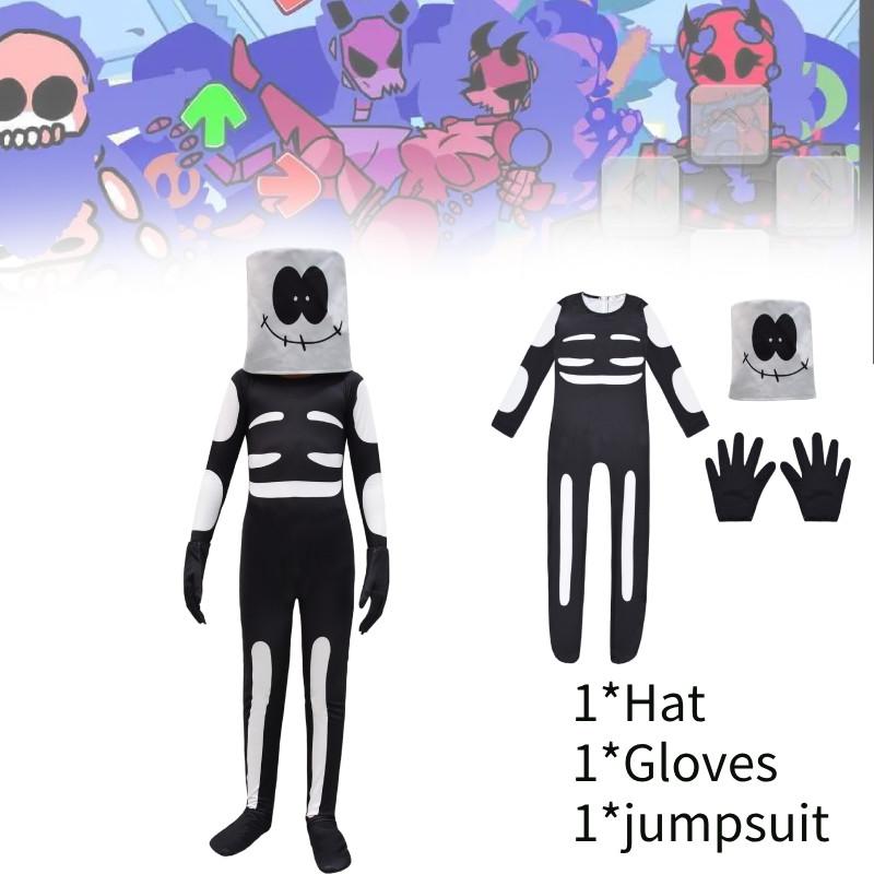 Unisex Halloween Cosplay Skeleton Jumpsuit For Creative Stage Performances And Events