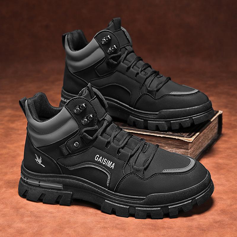 Nová pánská módní ležérní sportovní obuv s vysokým svrškem, studentské silné podrážky, pohodlné tenisky, chlapecká pánská klasická prodyšná basketbalová obuv