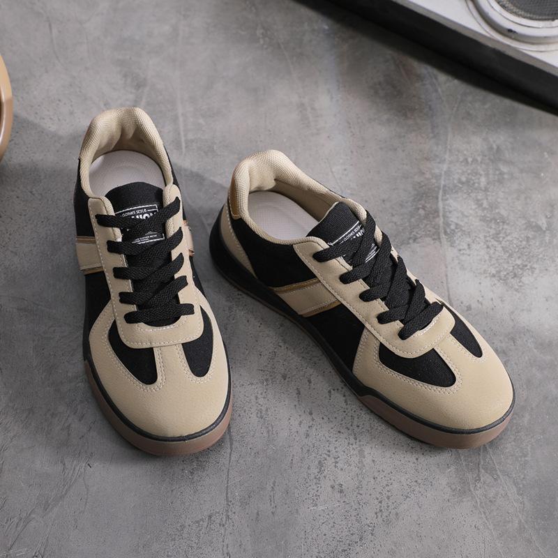 Fashion Spring and summer new breathable canvas men's shoes, thick soled non slip running sports and leisure shoes