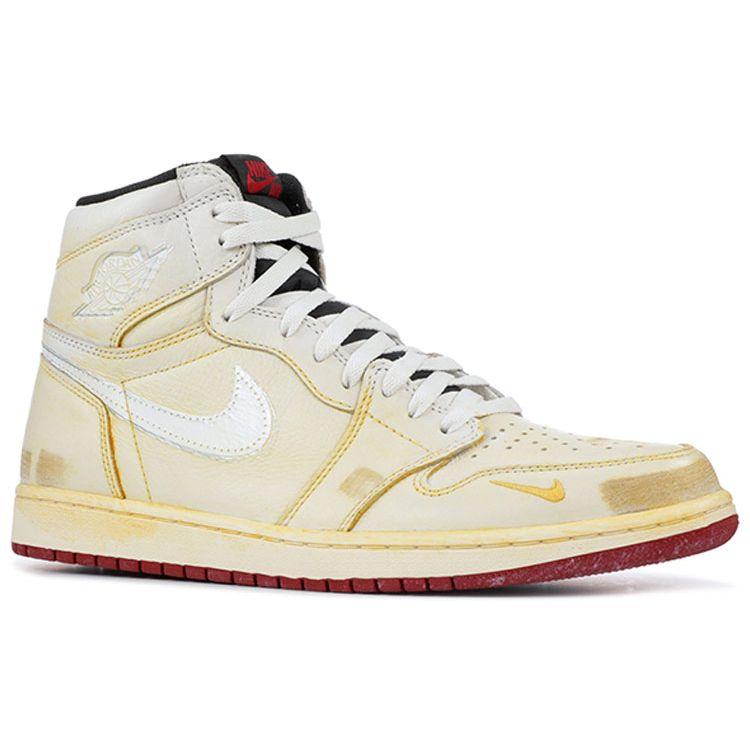 Nigel Sylvester x Air Jordan 1 Retro High OG Nigel Sylvester Men Sneakers Tan Sail White-Varsity-Red-Reflect-Silver BV1803-106