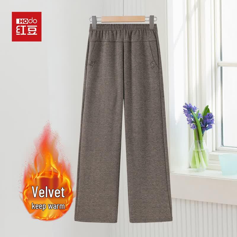 Hodo Mid-Aged Women s High-Waist Straight Leg Pants XL