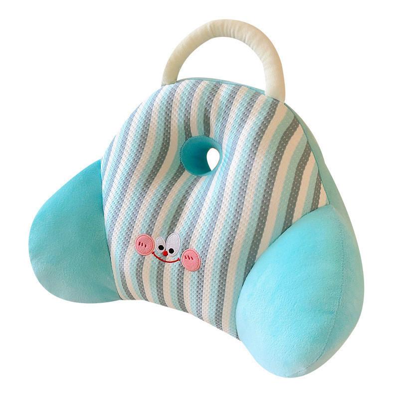 Dopamine Ice Silk Back Cushion With Embroidery Striped Pattern Design Home For