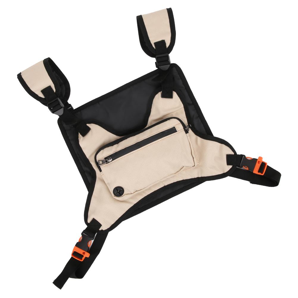 Outdoor Multifunction Tactics Chest Bag Nylon Khaki Leisure Sports Fitness Vest PackKhaki