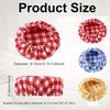 Capac din Pânză pentru Borcan, Capac cu Pânză în Carouri pentru Conserve, Capac Elastic Nealbă pentru Boluri de 7-10cm Borcan Mason, Recipient Reutilizabil pentru Copt