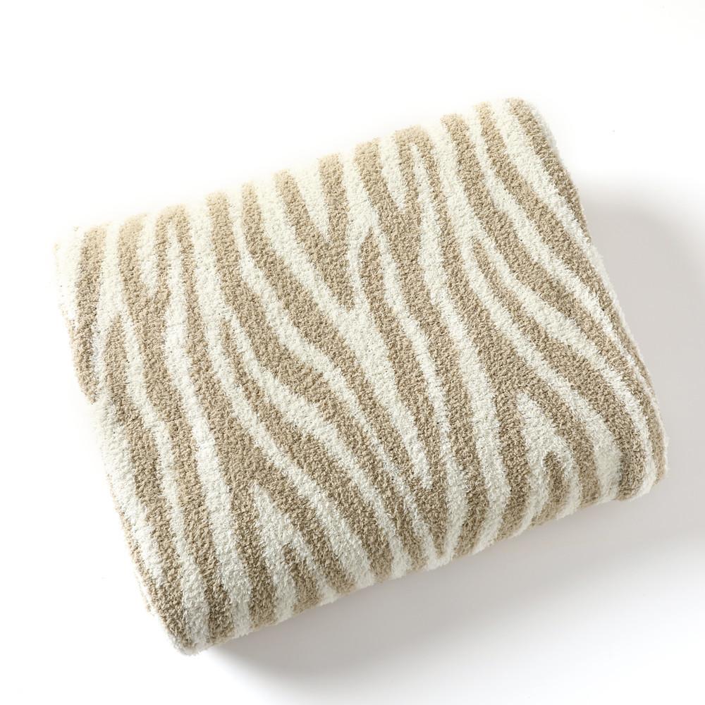 Soft Fleece Zebra Stripe Houndstooth Throw Blanket for Couch Luxury Flannel for Bed Sofa Chair, Plush,Warm and Cozy Blanket with Geometric Grid Design