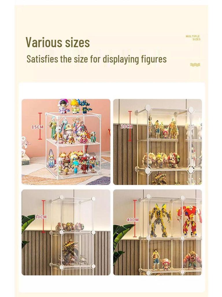 Lego Vitrine: Staubdichtes Transparentes Aufbewahrungsregal für Kleine Ornamente und Spielzeug