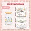 And Flower Flower Pattern Water Cup Transfer Sticker For Home Office Decor