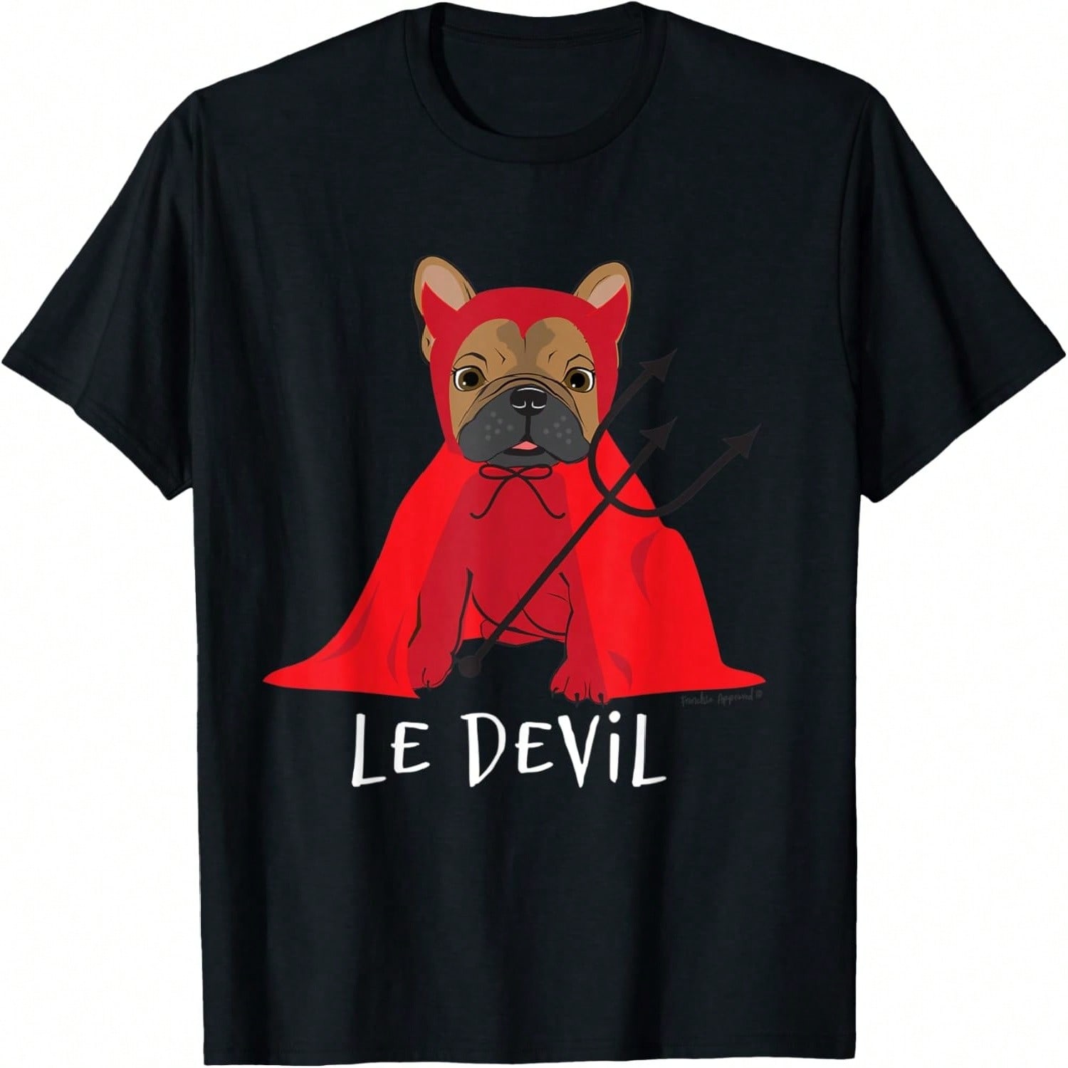 Le Devil Cute French Bulldog Halloween T-Shirt S разноцветный