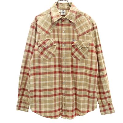 KENNINGTON 70s 80s Vintage Check Long Sleeve Western Shirt L Brown Men's Used