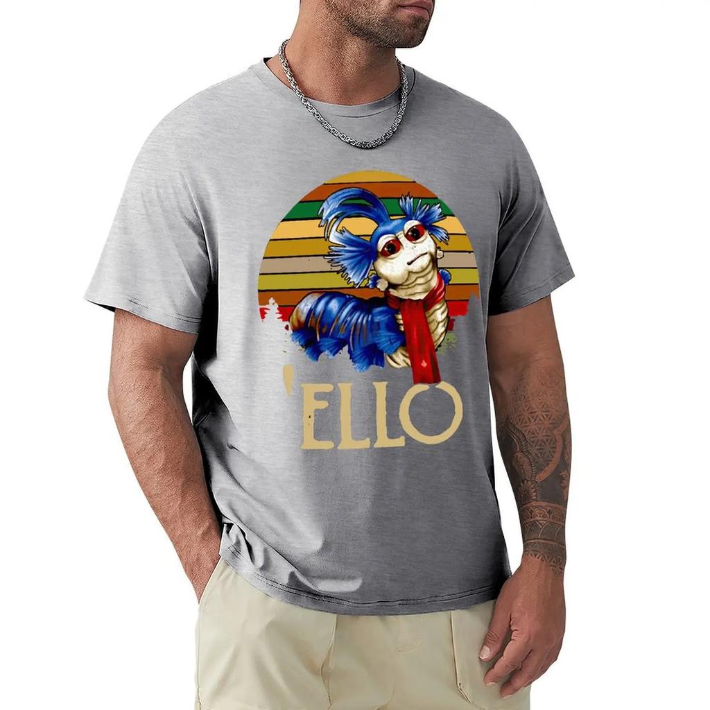 Grey Worm Ello Labyrinth Ello Vintage T Shirt Harajuku Short Sleeve T-shirt 100% Cotton Graphics Tshirt Tops