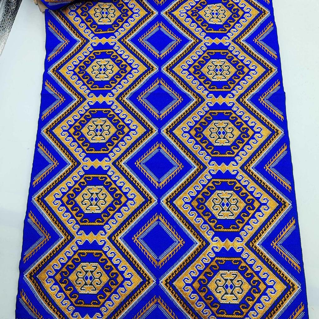 40cm Embroidered Yao Ethnic Brocade Ribbon for DIY Clothing, Wall Hanging, and Homestay Decoration.