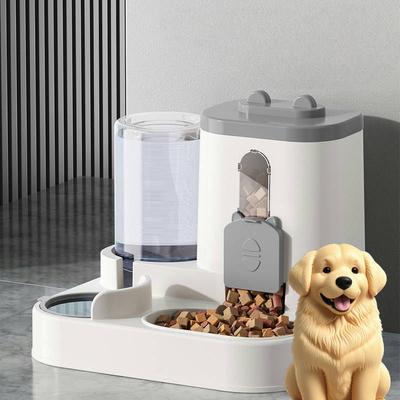 Cat Bowl Automatic Feeder with Spill Proof Design with Water Fountain Pet Food Dispenser for Small Medium Large Cats Dogs