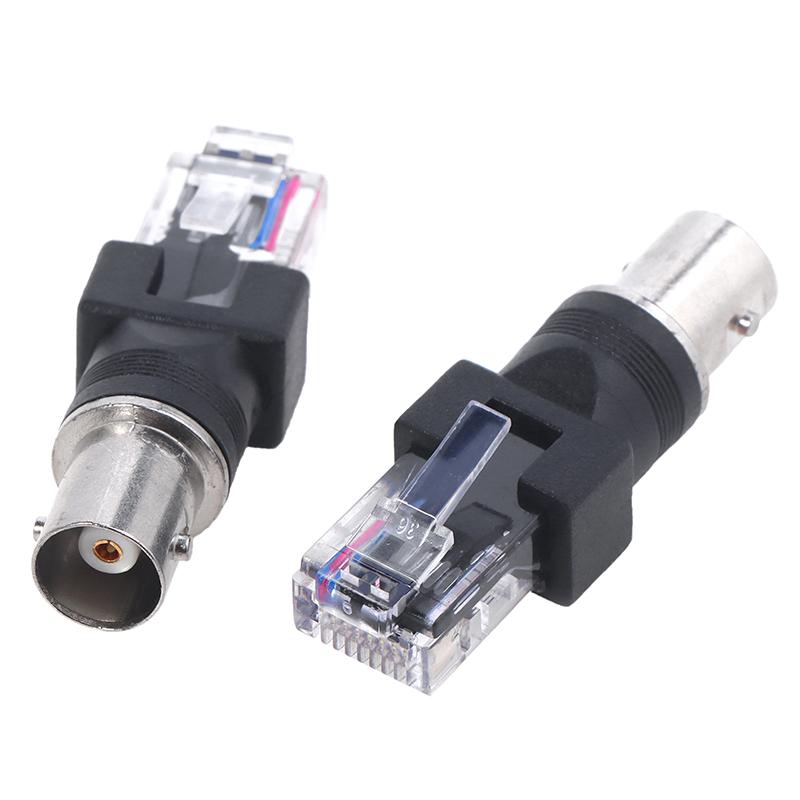 1Pc Hohe Quanlity Schwarz Stecker Bnc-buchse Jack Zu Rj45 Stecker Rf-adapter Koaxialstecker
