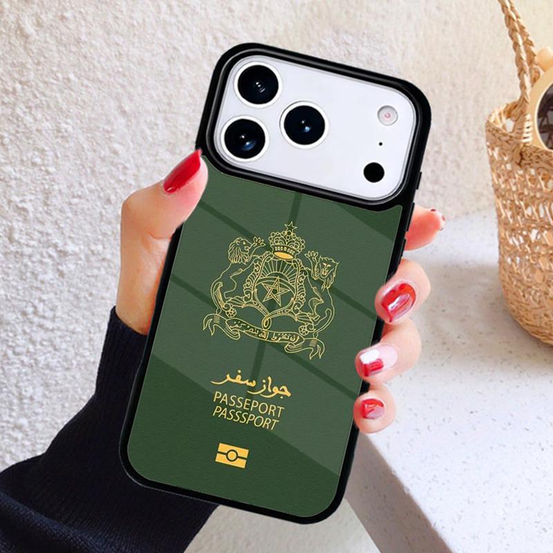Morocco Map Flag Bumper Phone Case For iPhone 17 Air 16 15 14 13 12 11 Pro Max Plus
