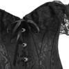 Top Corsetto in Pizzo Bardot Donna Modellante Vita Steccato Bustier Vintage Overbust Costume da Festa Shapewear